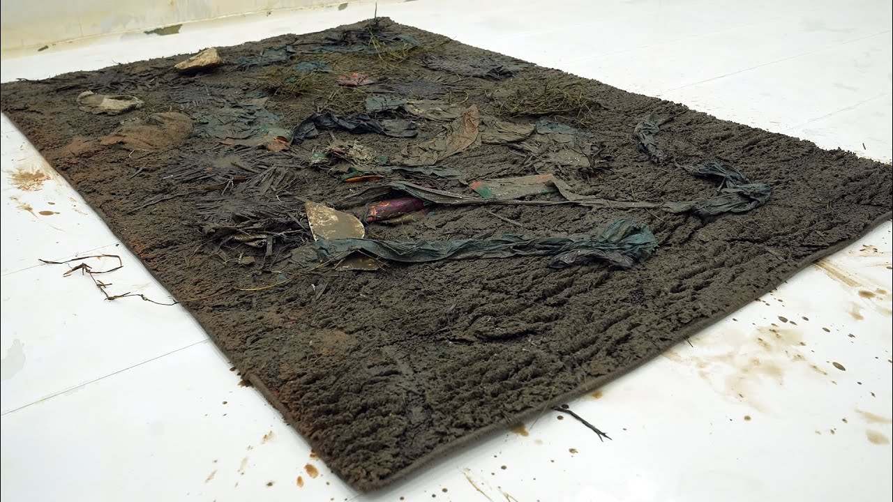 10 Years of Dirt Removed in One Cleaning Session &ndash; Shaggy Rug Restoration | Carpet Cleaning ASMR