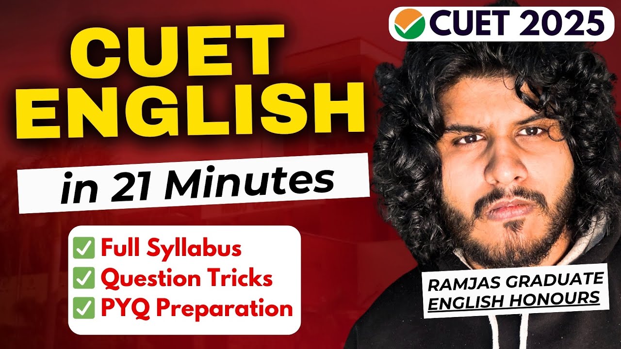 CUET English in 21 Minutes: Mini Crash Course *100% FREE* ⭐️ | Tricks, PYQs, Tips | One Shot #CUET