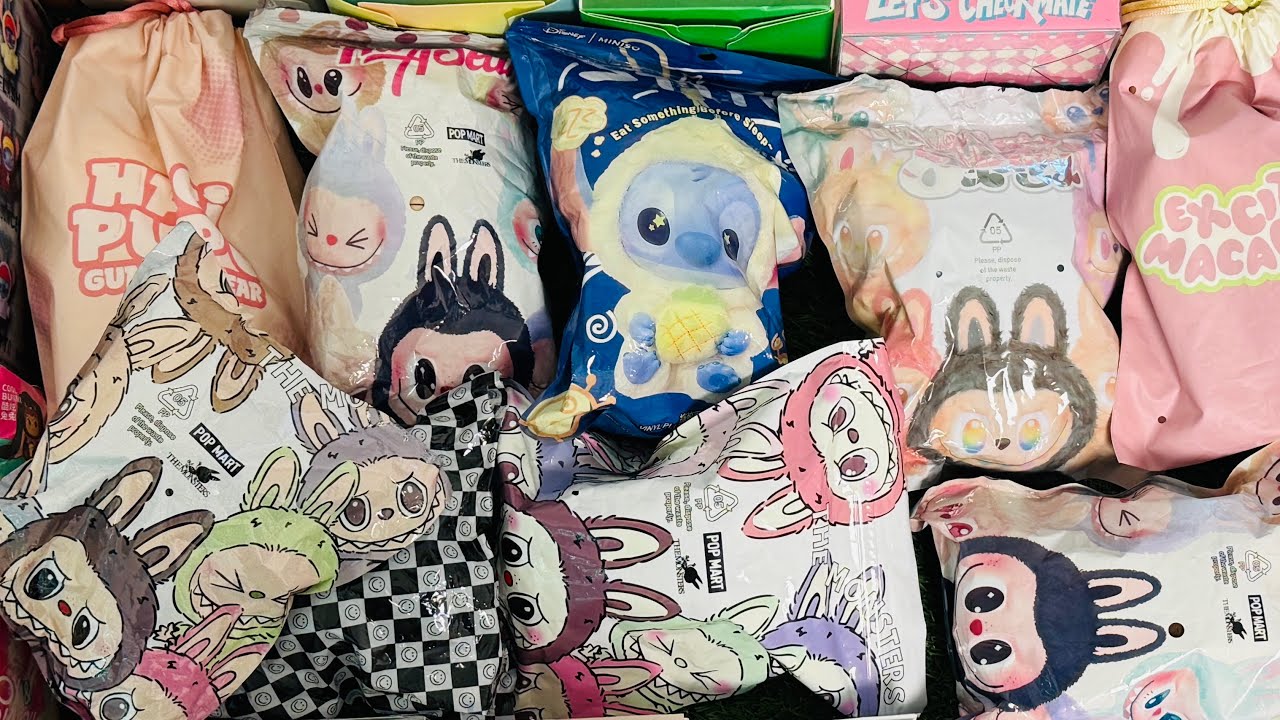 Stitch Labubu & Blind box Unboxing with ASMR 💕Satisfying Video more Relaktion & Enjoyment 🧸❤️