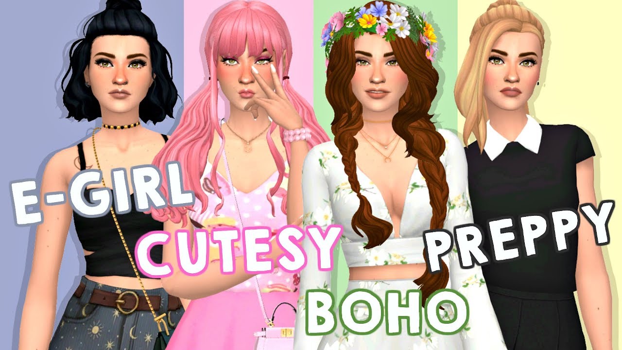 1 SIM 4 LOOKS CHALLENGE | Sims 4 Create A Sim Challenge