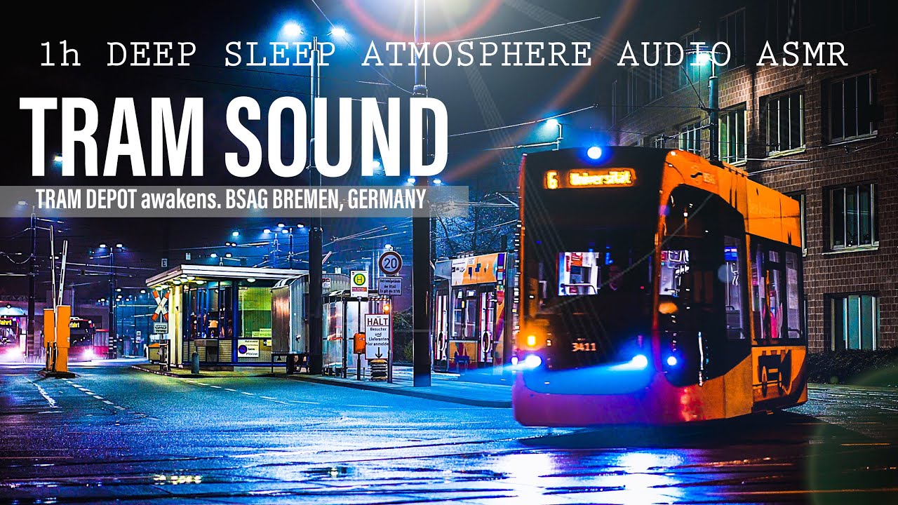🇩🇪 1h Tram Bus Station Sound 🚋  Bremen Straßenbahn BSAG German Tram  Bus Audio  deep sleep ASMR