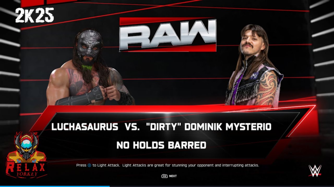 WWE Лучазавр против Доминика Мистерио (без правил) (2k25)