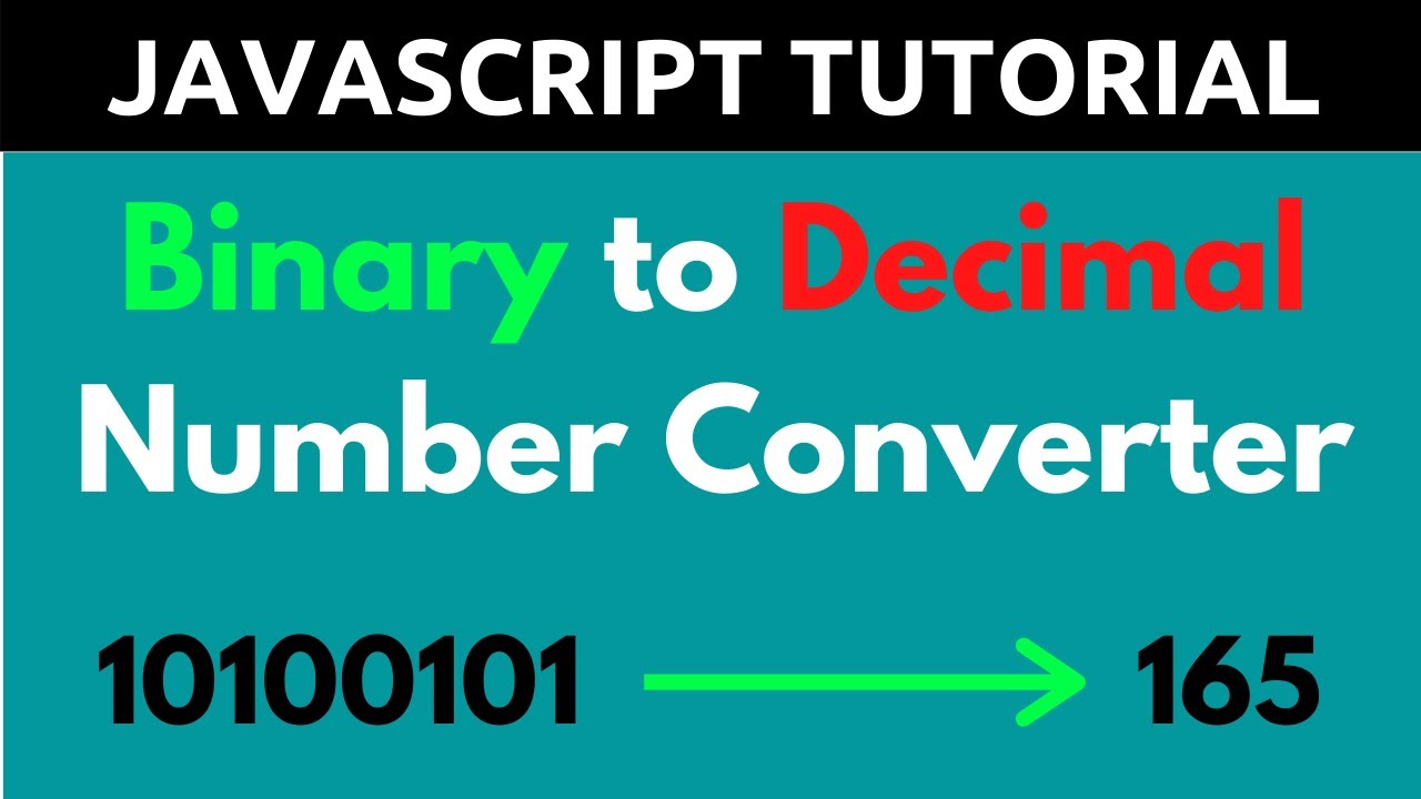 Learn How to Convert Binary number to a Decimal number In Javascript in Hindi