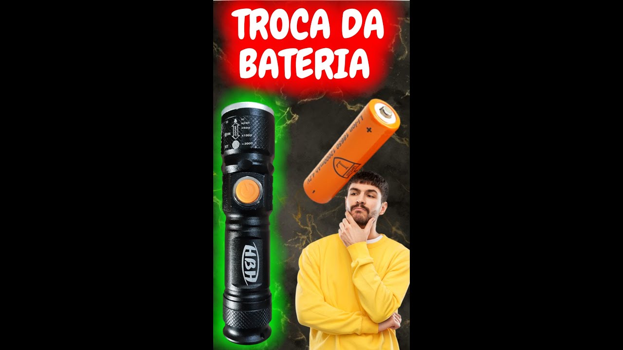 COMO TROCAR BATERIA DA MINI LANTERNA USB