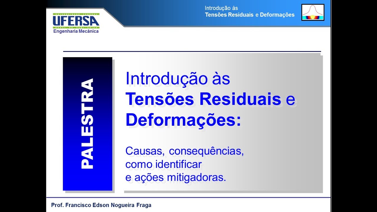 Palestra - Introdução às Tensões Residuais e Deformações