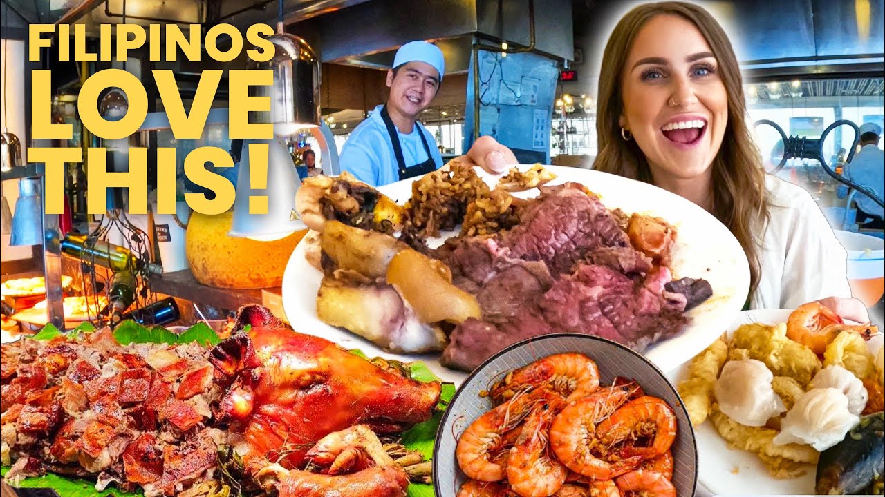 $18 LEGENDARY LUXURY Buffet!! 🇵🇭 Filipino Food In Manila!!