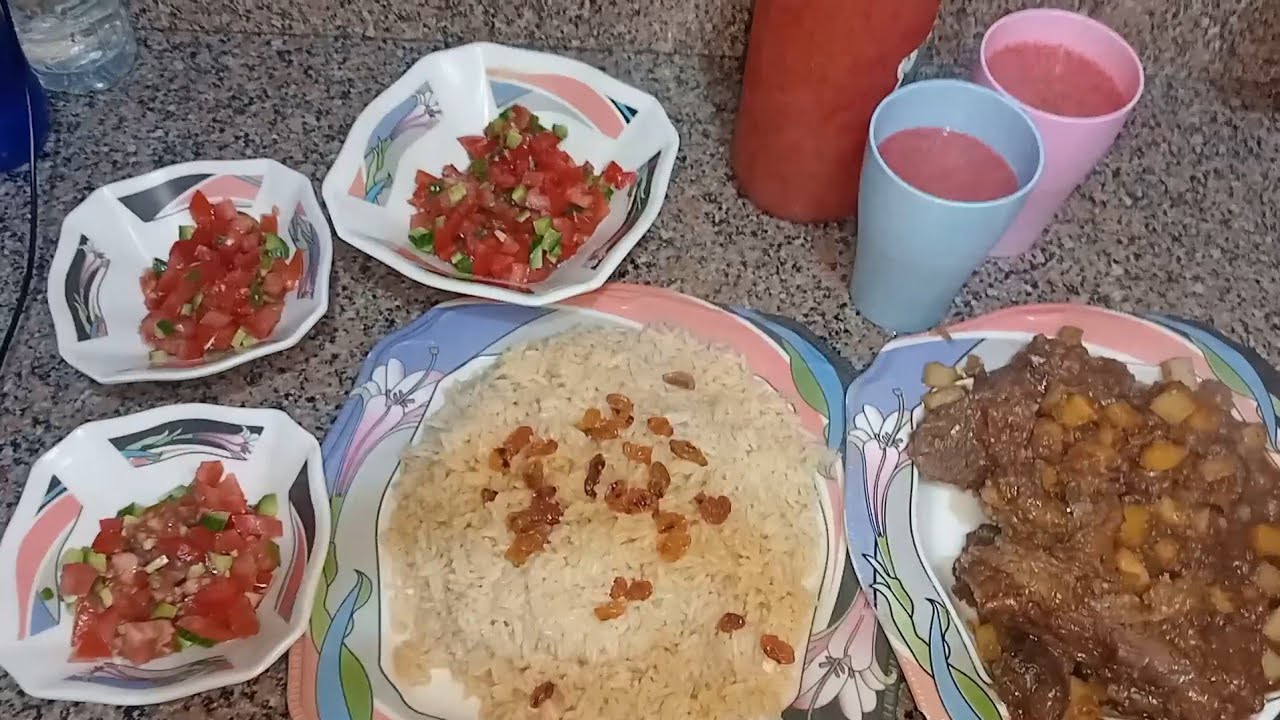 فطارنا النهارده خدوا فكره ونفذيها بكره 👉رز بسمتي بالمكسرات وكباب حلة بالبطاطس