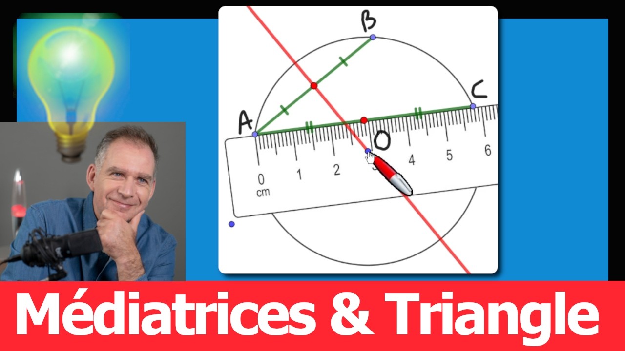 Tracer les médiatrices d’un triangle avec une règle 🚀 (grâce au cercle circonscrit) EXERCICE 44p185♕