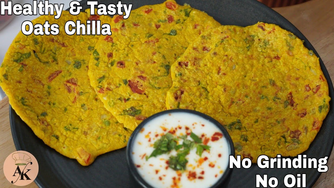 Oats Chilla No Oil No Grinding Needed | Healthy and Tasty Breakfast Recipe |Oats Recipe|Diet Recipe