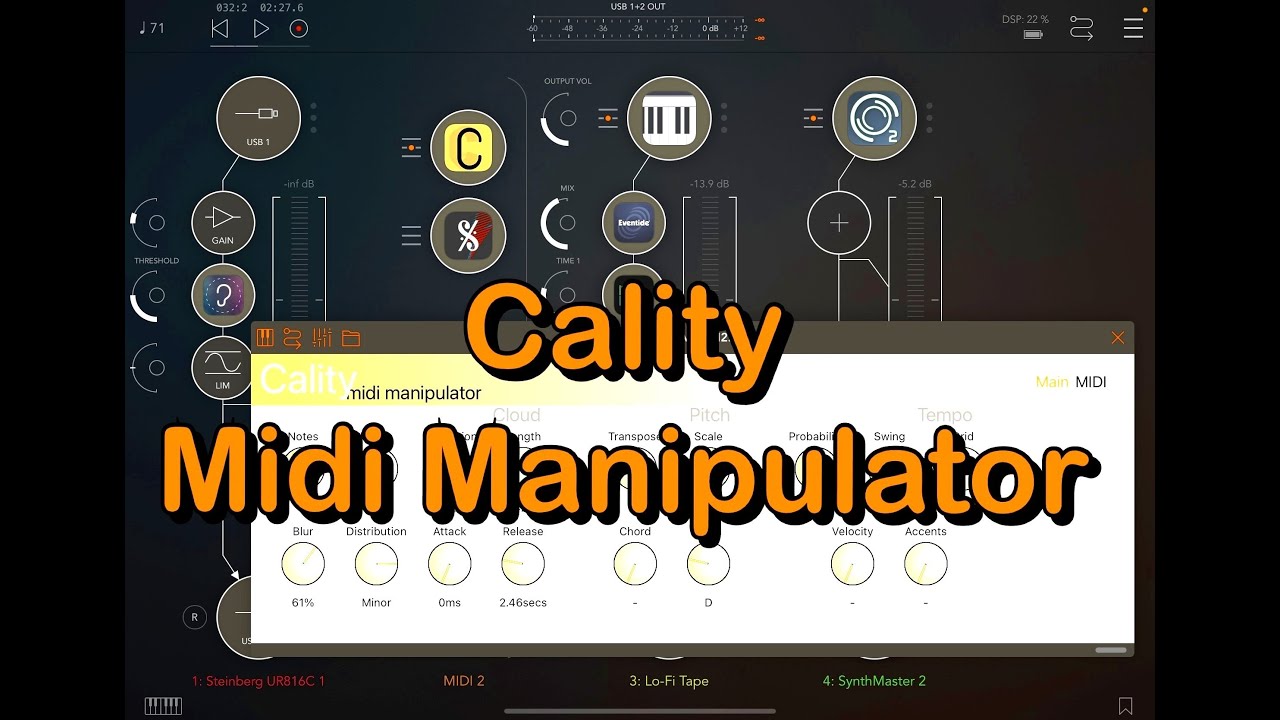 CALITY Midi Manipulator by Pagefall - Create Cool Midi Soundscapes - Tutorial for iOS