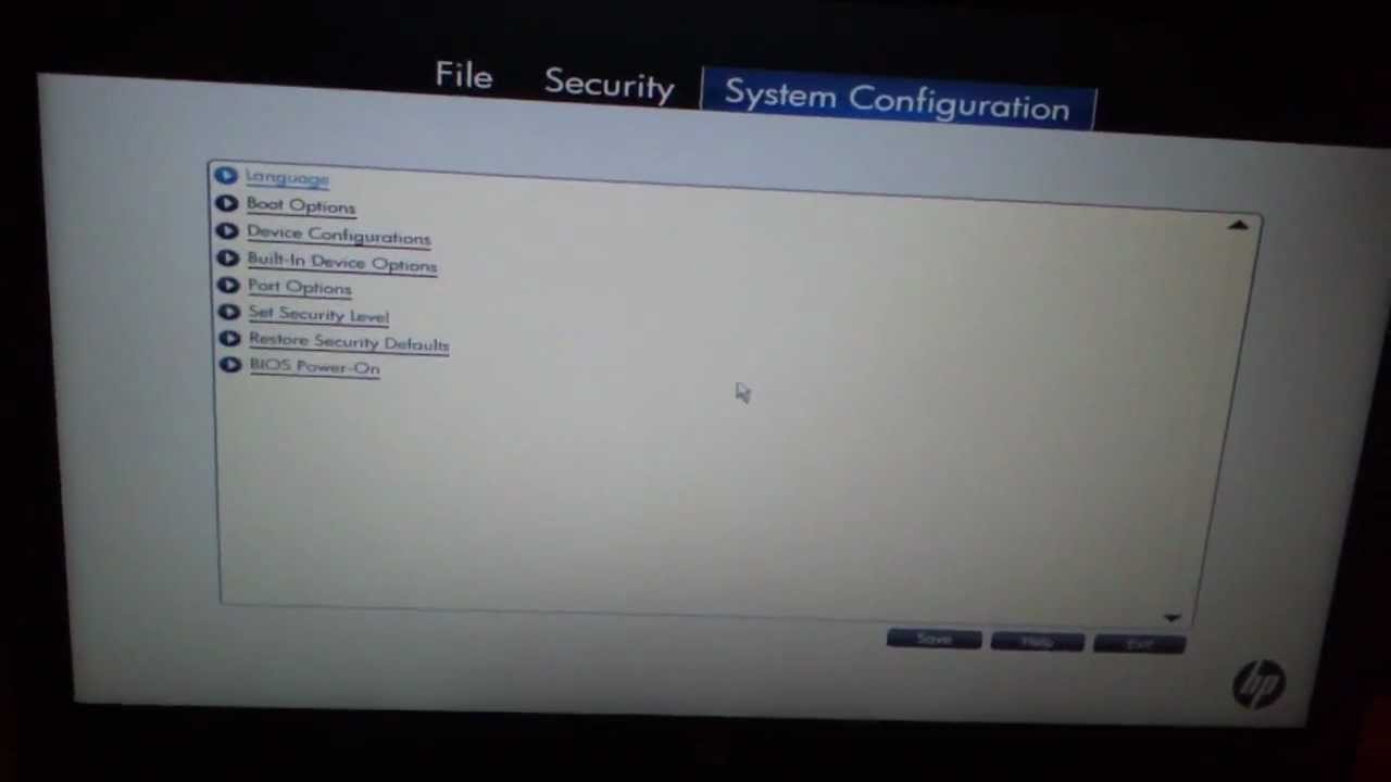 HP ProBook 6460b - funkcje BIOSu