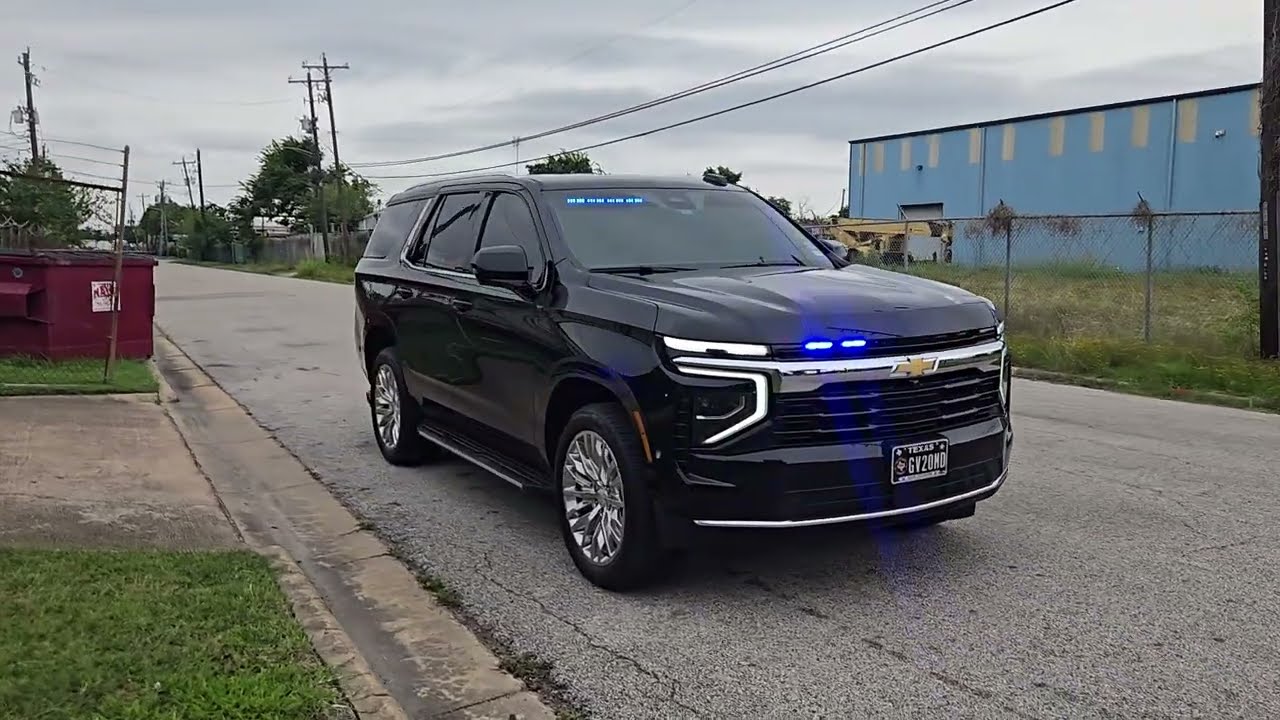 2025 Tahoe Civilian Feniex Police Lights by EFS Houston Emergency Fleet Service