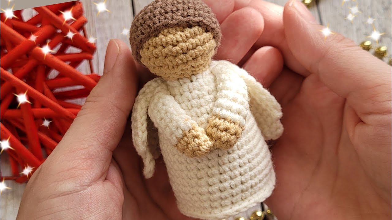 💛СУПЕР ПРОСТО😇МИЛЫЙ АНГЕЛОЧЕК ВЯЗАНЫЙ КРЮЧКОМ🤗 crochet angel