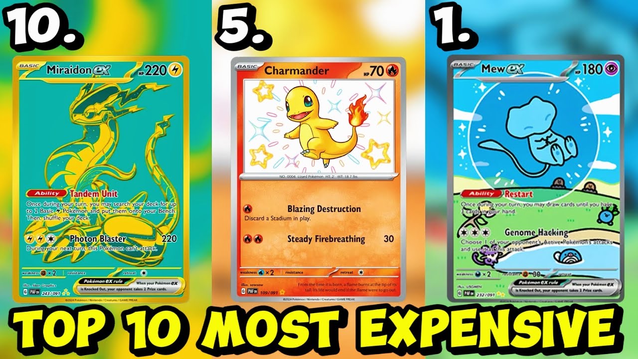 Top 10 Most Expensive Pokémon Cards In Scarlet & Violet Paldean Fates