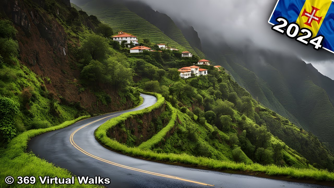 🚘 Car ride in strong rain ☔️ 🇵🇹 Europe Portugal island 