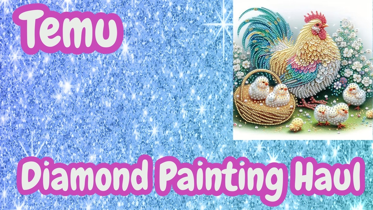 Diamond Painting Unboxing -TEMU - Special Shape / Partial Diamond Art Craft Haul 111 B
