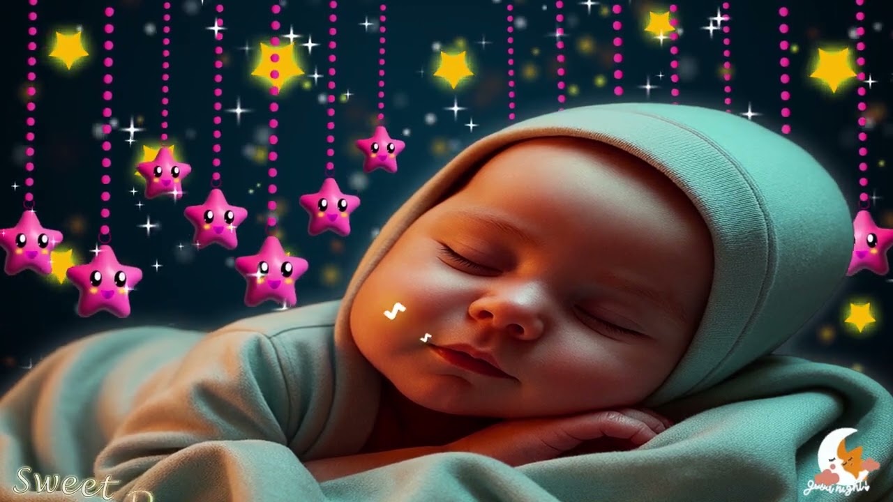 Soothing Baby Sleep Music 🌜 Mozart Brahms Lullaby 🎼 Deep Sleep Calming Music for Insomnia Healing