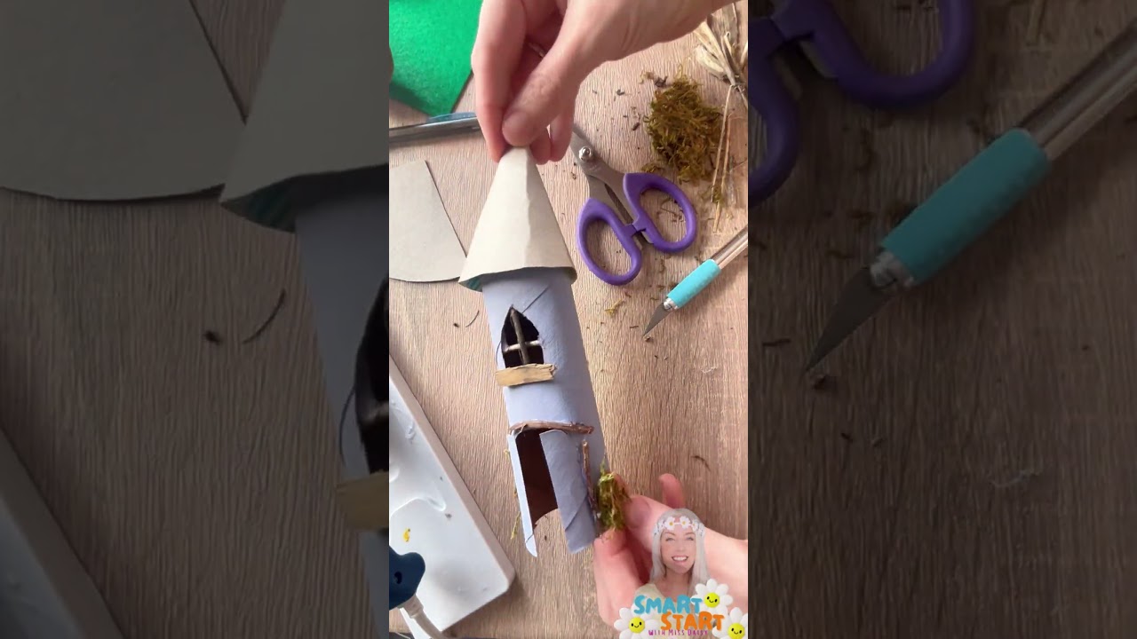DIY Fairy Houses 🧚&zwj;♀️ | Paper Towel Roll Craft for Kids with Moss, Sticks & Paint!