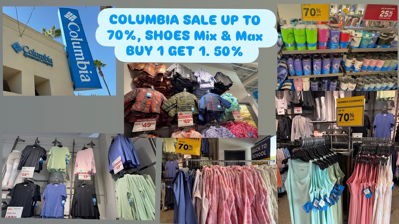 COLUMBIA OUTLET  SALE UP TO 70% .. 