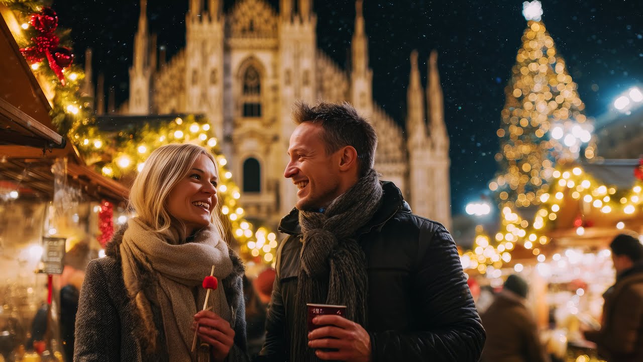 Milan: Italy’s Most Magical Christmas Market | Opening Day Walking Tour 4K