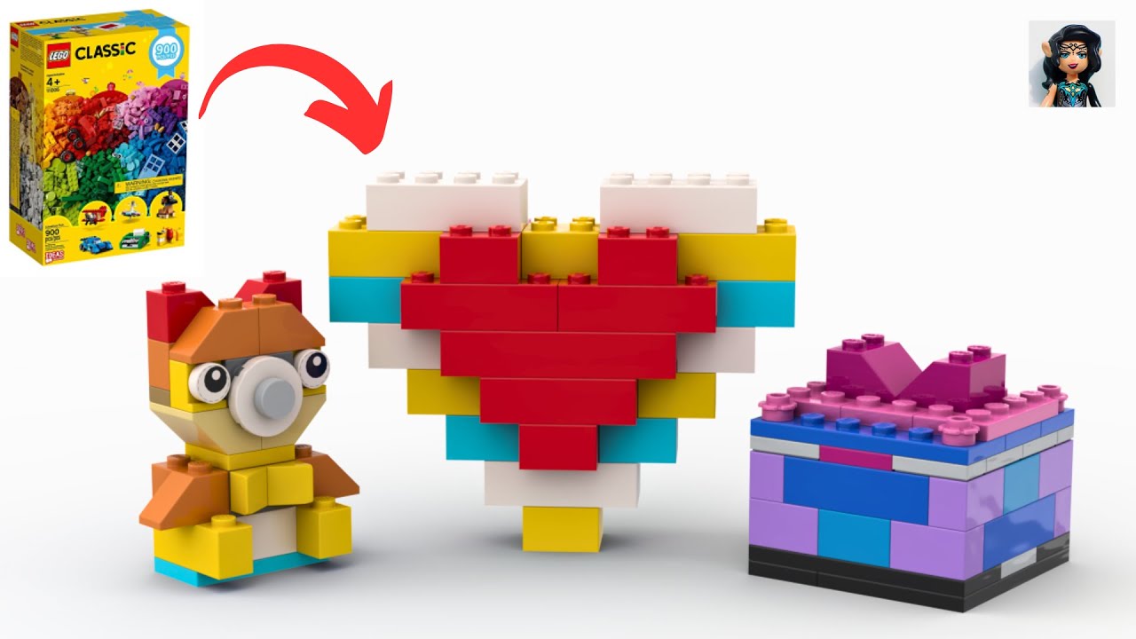 TEDDY BEAR HEART RING BOX Lego classic 11005 ideas How to build