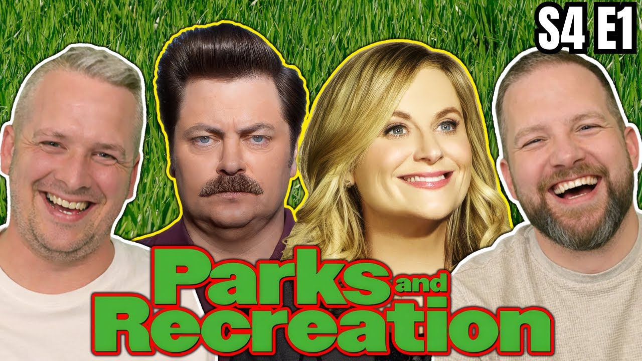 British Guys HILARIOUS Parks and Recreation Reaction - S4 E1 I'm Leslie Knope
