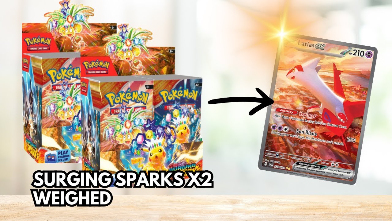 Opening And Weighing x2 Surging Sparks Booster Boxes