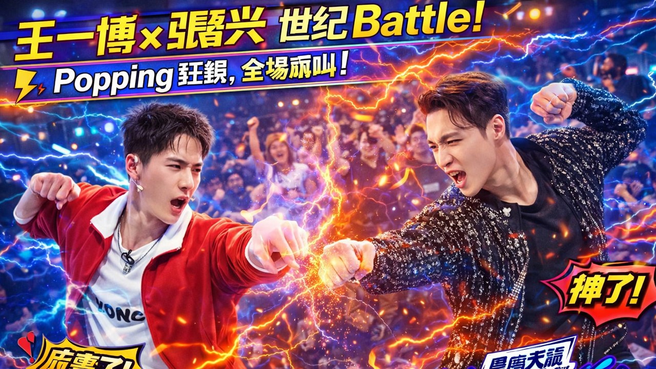 王一博 × 張藝興 世紀 Battle！Popping 狂飆，全場瘋叫!#王一博#张艺兴#韩庚#刘宪华#这就是街舞#这就是街舞2#这就是街舞3#这就是街舞4