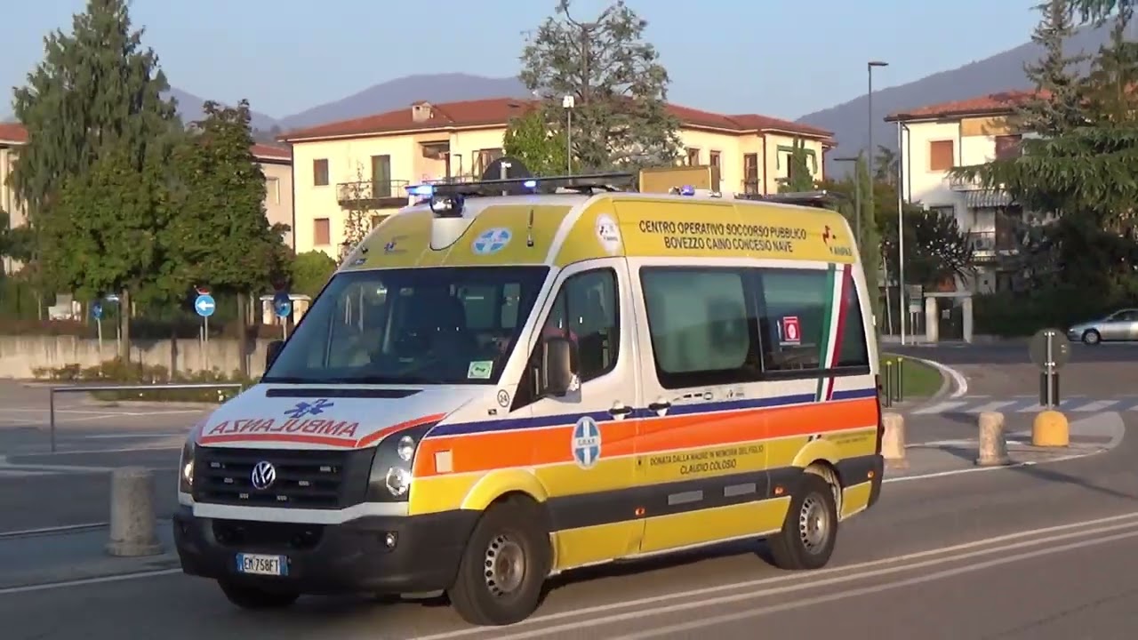 Volkswagen Crafter Volontari Ambulanza Cosp Bovezzo Concesio Caino Nave in sirena
