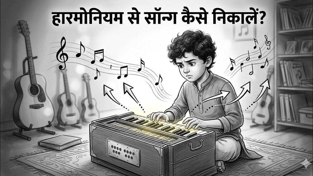 हारमोनियम से कोई भी गाना 🎶🔎 निकलना सीखें।hourmonium se gana nikalana sikhe. #riyaz #music 