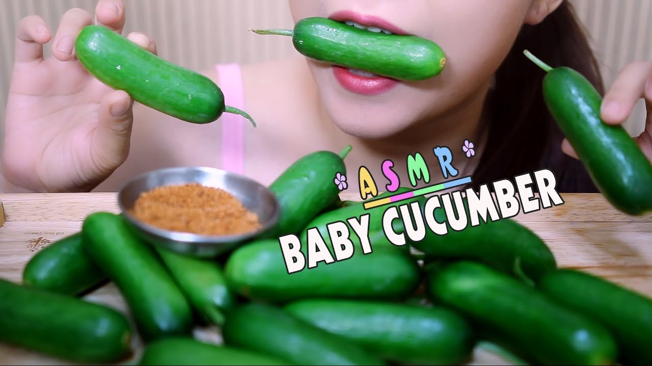 ASMR BABY CUCUMBER , eating sound | LINH-ASMR