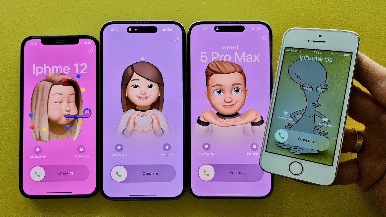 iPhone incoming Call 5S,iPhone 12 vs IPhone 14pro MAX, iPhone 15pro MAX/ Outgoing Call