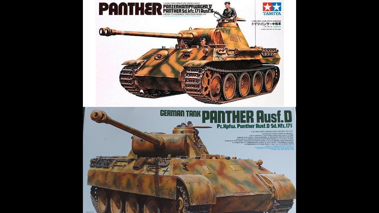 Tamiya Panther A versus Panther D - Part 1 - building comparison