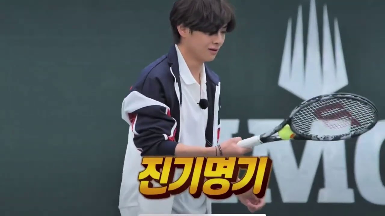BTS V vs BTS Jin tennis match