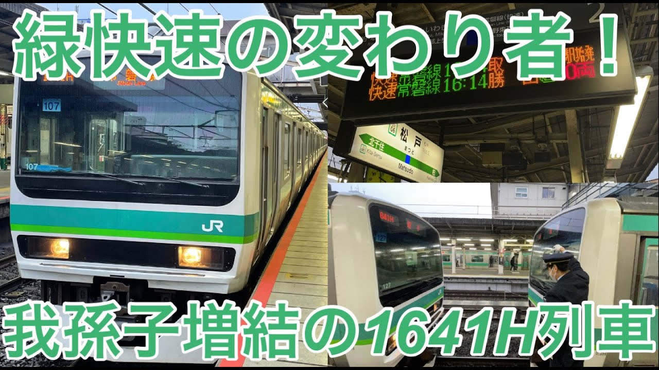 【常磐線の変わり者！】我孫子で増結する下り緑快速に乗ってきた