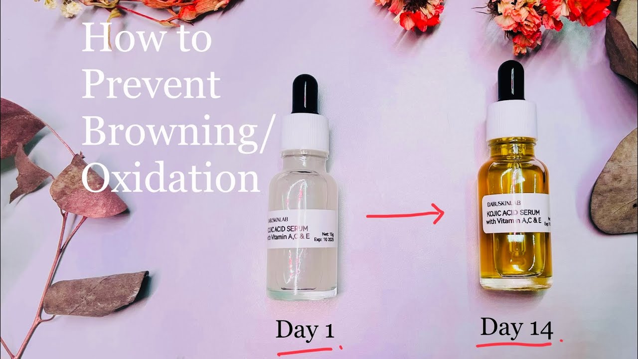 Prevent oxidized/browning in Kojic Acid Vitamin C Serum