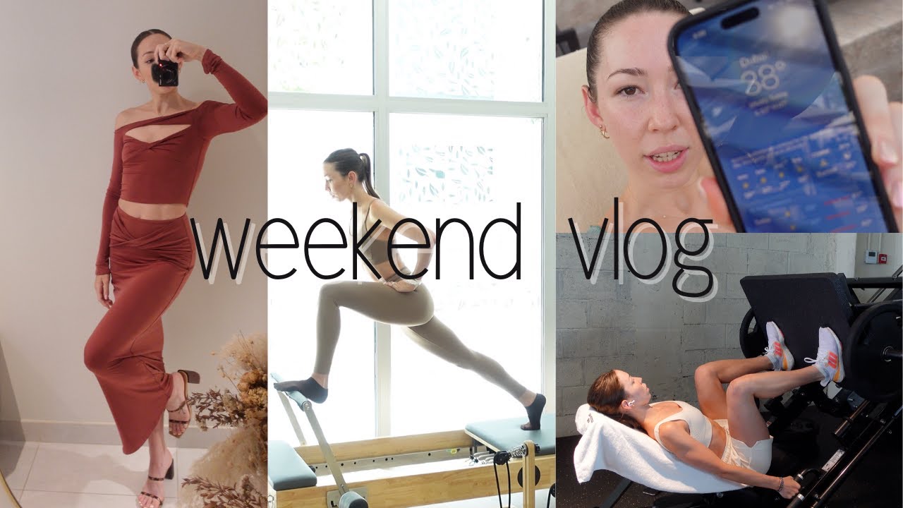 WEEKEND VLOG | *Dubai* | pilates classes, studio photoshoot & a pool day in the middle of summer!