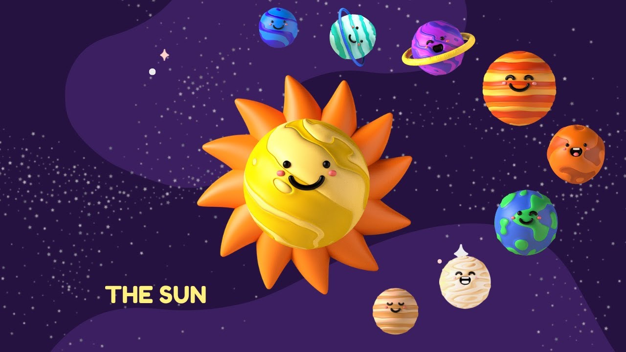 Solar System for kids | Exploring space 🌌 | 3D cute planets🌠
