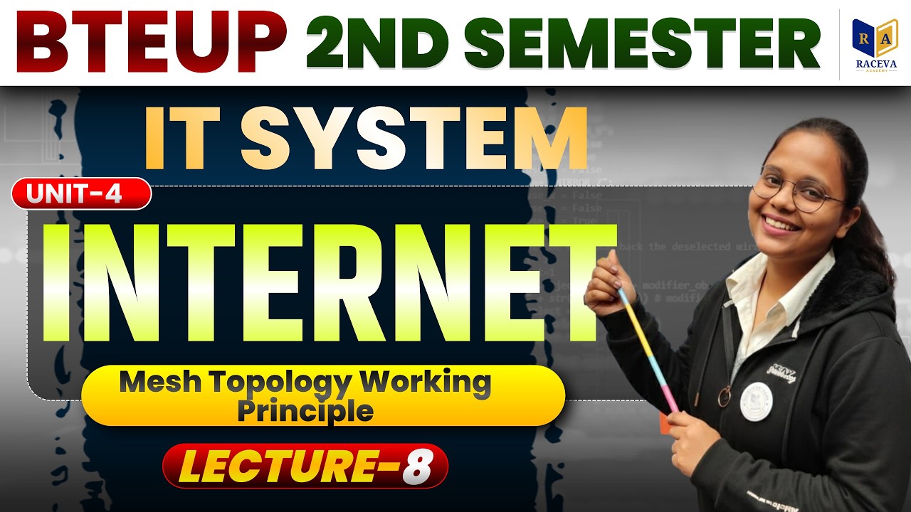 IT System | INTERNET (Mesh Topology Working Principle ) Chapter-4 | Bteup-4th Semester 🔥| Lec8