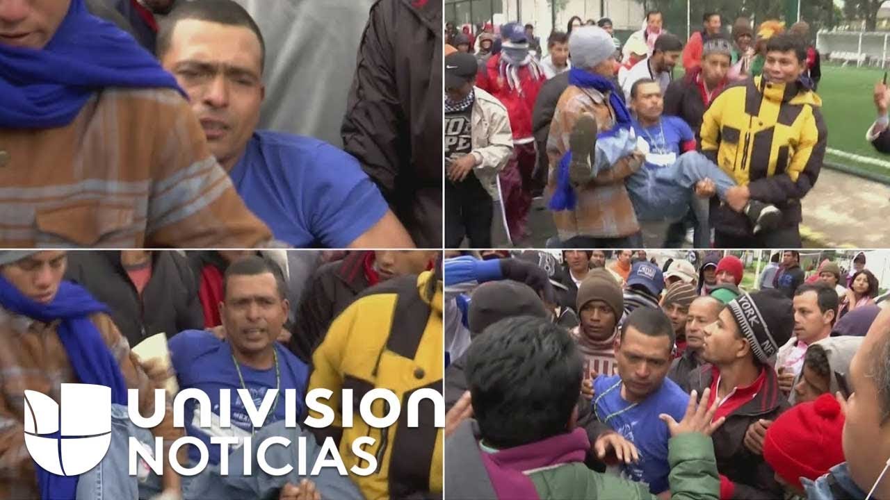 Hondureño es expulsado de la caravana por presuntamente tocar inapropiadamente a una mujer
