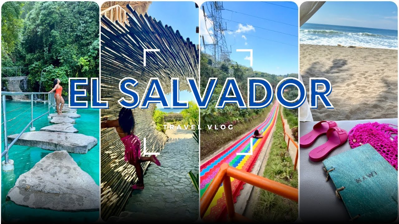 EL SALVADOR SOLO TRAVEL VLOG 🇸🇻 | RAINBOW SLIDE, NAWI BEACH HOUSE, BIKE ZIPLINE, & MORE