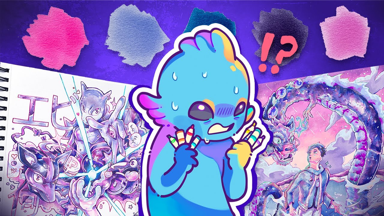 Я попробовал создать HYPERPOP-арт... 🎨 (рисунок насыщенными цветами)