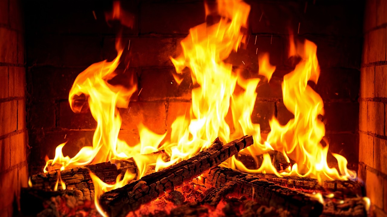 🔥 Fireplace Classic 4K. Cozy Fire with Crackling Fireplace Sounds. Fireplace 4K UHD