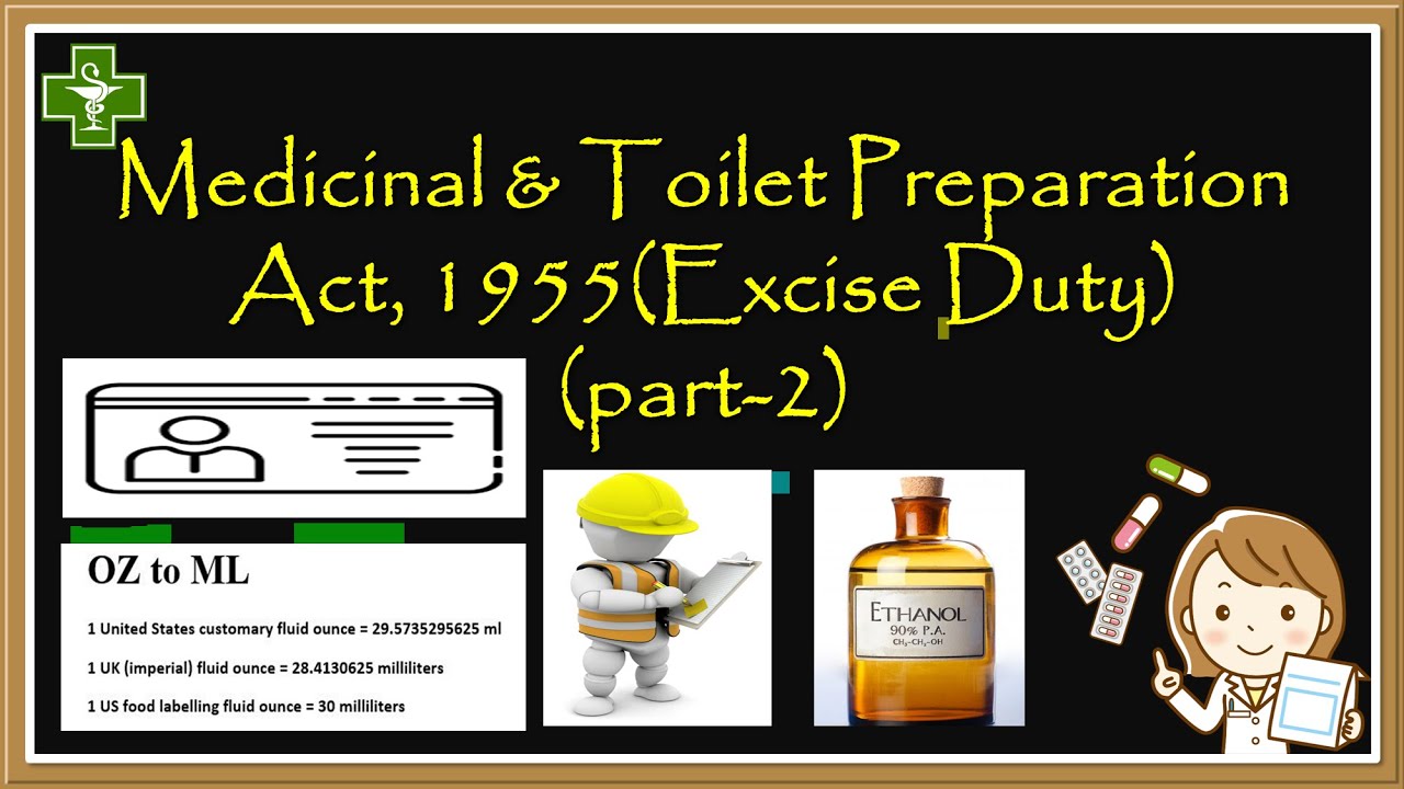 Medicinal & Toilet Preparations Act,1955 (Excise Duty) Part -2