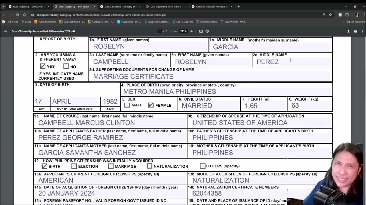 How to fill out Dual Citizenship form