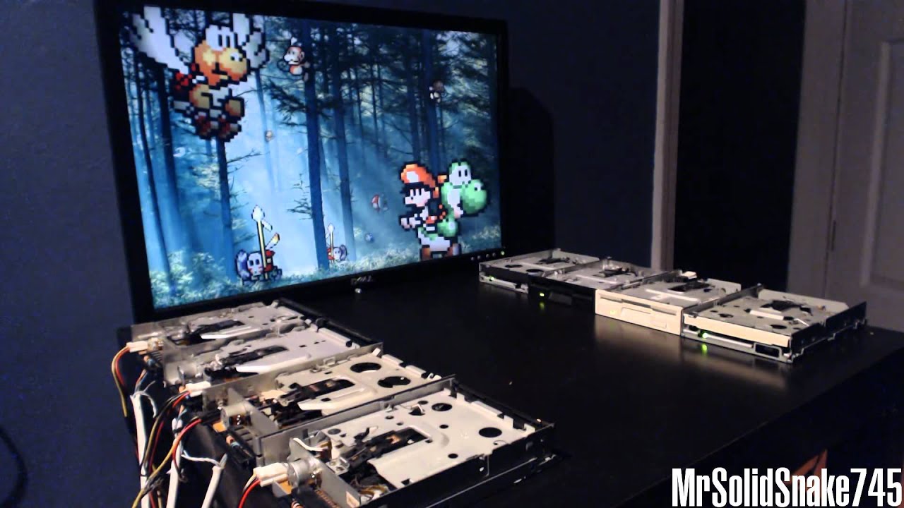 Yoshi's Island - Athletic Theme on eight floppy drives