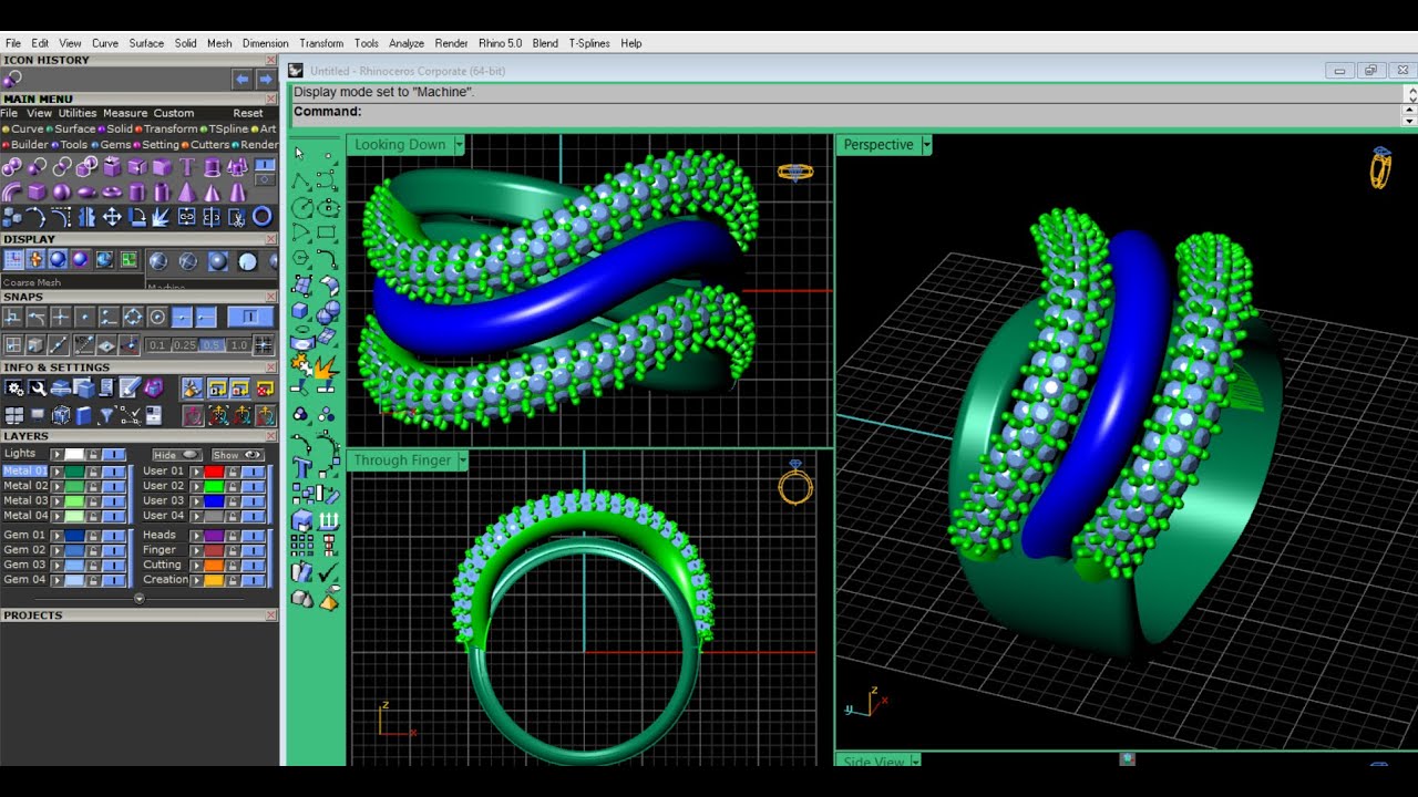 ||Making of Three round bands ring in Matrix 09 ||Ring Tutorial ||Matrix Design ||jewelry Cad Design
