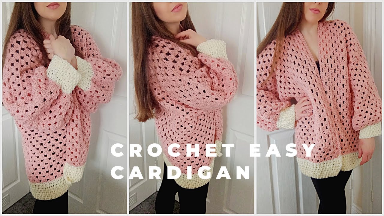 CROCHET PINK HEXAGON CARDIGAN | Crochet Easy Cardigan (& Free Written Pattern)