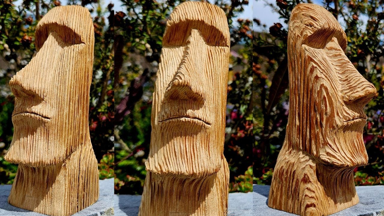 How to Carve an Easter Island Head for beginners - Dremel carving