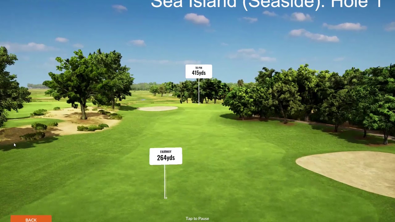 Sea Island Seaside Hole 1: TrackMan Virtual Golf 2